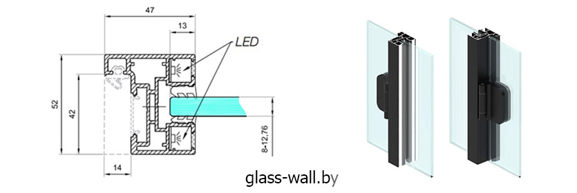 zazhimnoj-bokovoj-profil-dlya-stekla-s-led-podsvetkoj